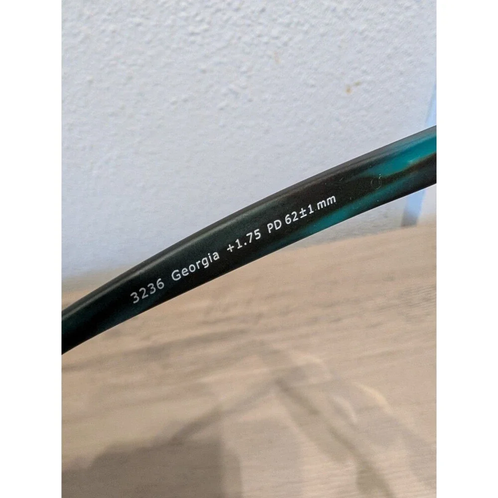 Peepers Georgia 3236 Green Teal Eyeglass Frames 1.75 Marking